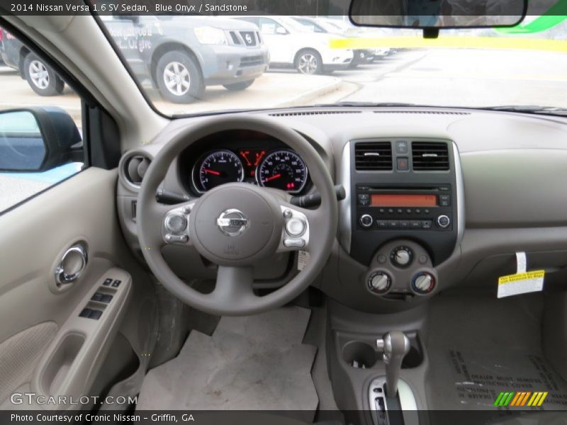 Blue Onyx / Sandstone 2014 Nissan Versa 1.6 SV Sedan