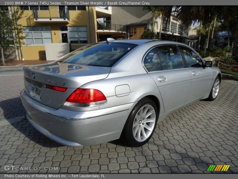 Titanium Silver Metallic / Basalt Grey/Flannel Grey 2003 BMW 7 Series 745Li Sedan