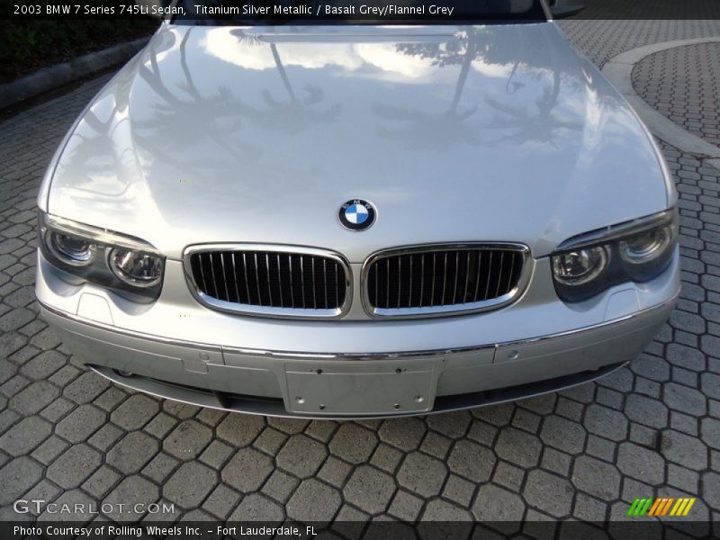 Titanium Silver Metallic / Basalt Grey/Flannel Grey 2003 BMW 7 Series 745Li Sedan