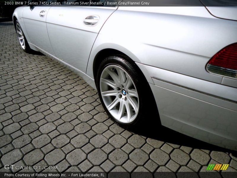 Titanium Silver Metallic / Basalt Grey/Flannel Grey 2003 BMW 7 Series 745Li Sedan