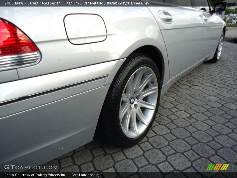 Titanium Silver Metallic / Basalt Grey/Flannel Grey 2003 BMW 7 Series 745Li Sedan
