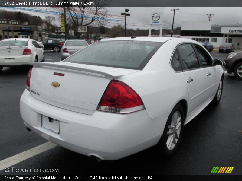 Summit White / Ebony 2012 Chevrolet Impala LTZ