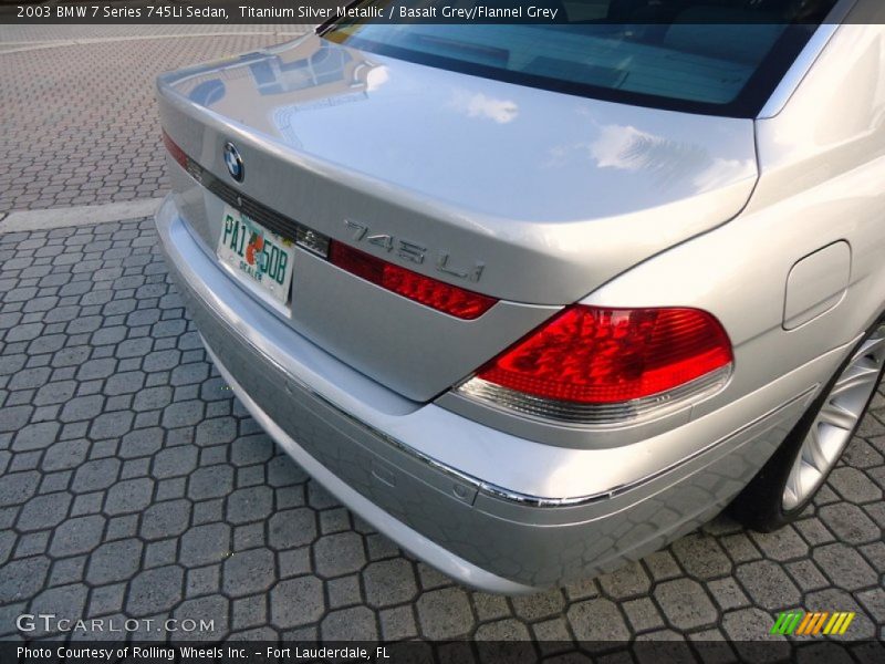 Titanium Silver Metallic / Basalt Grey/Flannel Grey 2003 BMW 7 Series 745Li Sedan