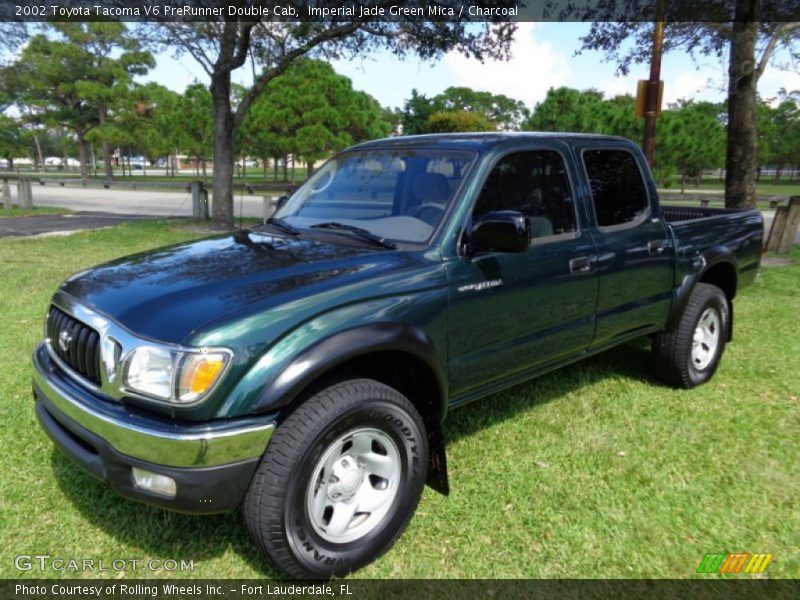 Imperial Jade Green Mica / Charcoal 2002 Toyota Tacoma V6 PreRunner Double Cab