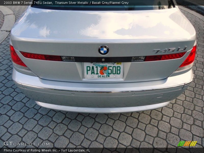 Titanium Silver Metallic / Basalt Grey/Flannel Grey 2003 BMW 7 Series 745Li Sedan