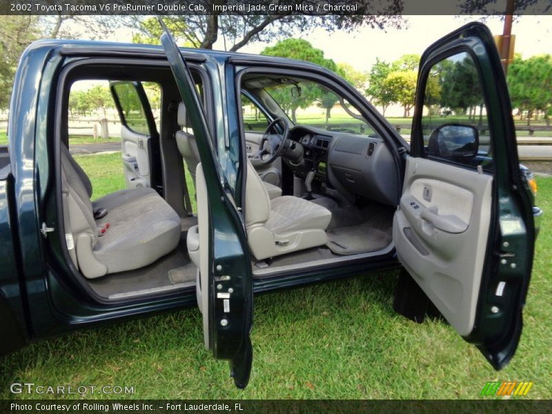Imperial Jade Green Mica / Charcoal 2002 Toyota Tacoma V6 PreRunner Double Cab