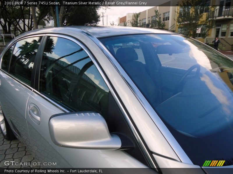 Titanium Silver Metallic / Basalt Grey/Flannel Grey 2003 BMW 7 Series 745Li Sedan