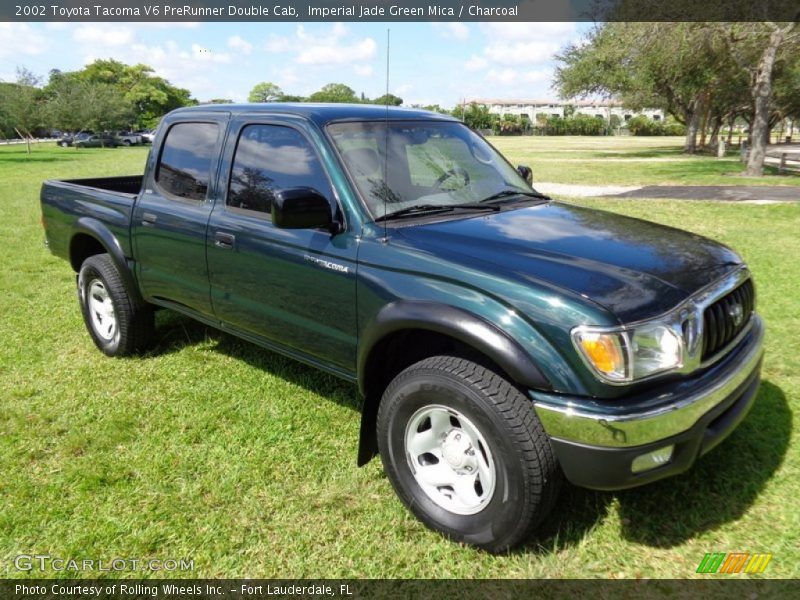 Imperial Jade Green Mica / Charcoal 2002 Toyota Tacoma V6 PreRunner Double Cab