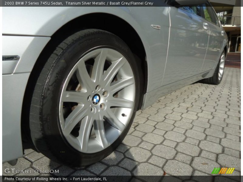 Titanium Silver Metallic / Basalt Grey/Flannel Grey 2003 BMW 7 Series 745Li Sedan