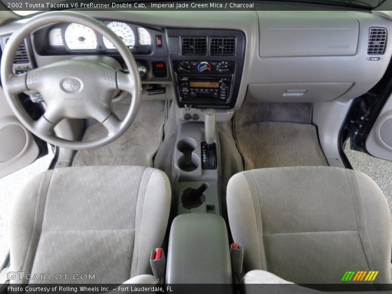Imperial Jade Green Mica / Charcoal 2002 Toyota Tacoma V6 PreRunner Double Cab