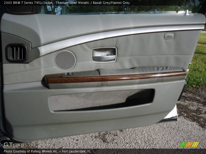 Titanium Silver Metallic / Basalt Grey/Flannel Grey 2003 BMW 7 Series 745Li Sedan