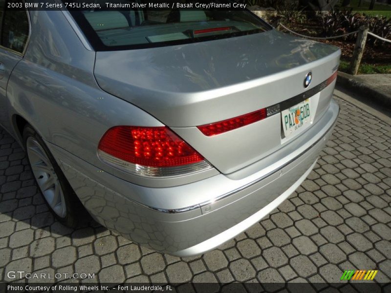 Titanium Silver Metallic / Basalt Grey/Flannel Grey 2003 BMW 7 Series 745Li Sedan