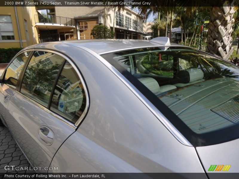 Titanium Silver Metallic / Basalt Grey/Flannel Grey 2003 BMW 7 Series 745Li Sedan