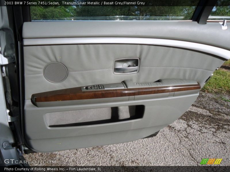 Titanium Silver Metallic / Basalt Grey/Flannel Grey 2003 BMW 7 Series 745Li Sedan