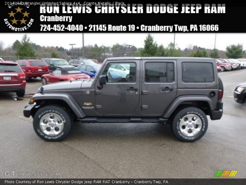 Granite Metallic / Black 2014 Jeep Wrangler Unlimited Sahara 4x4