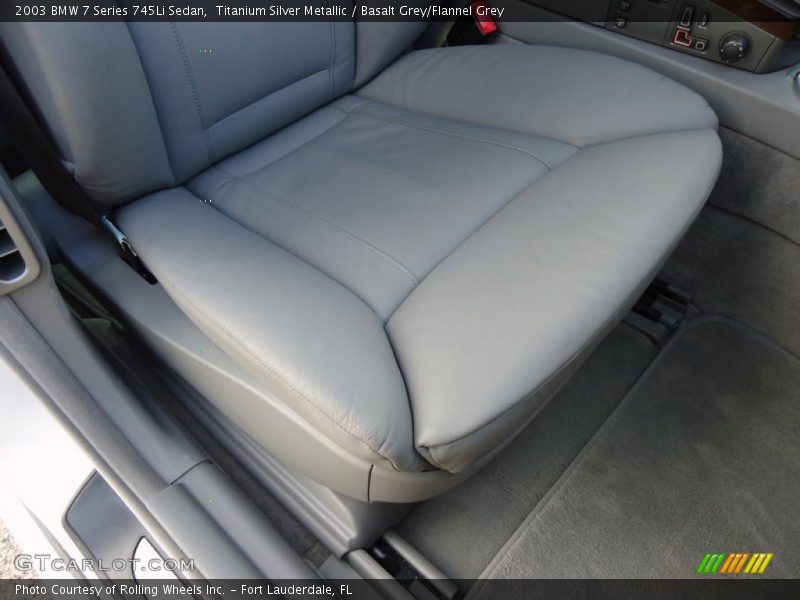 Titanium Silver Metallic / Basalt Grey/Flannel Grey 2003 BMW 7 Series 745Li Sedan