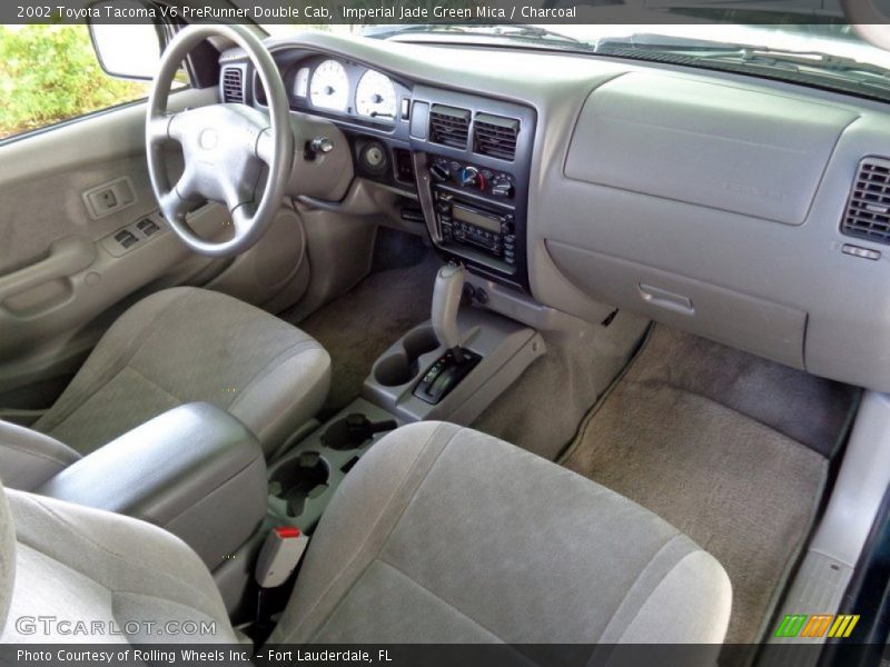Imperial Jade Green Mica / Charcoal 2002 Toyota Tacoma V6 PreRunner Double Cab