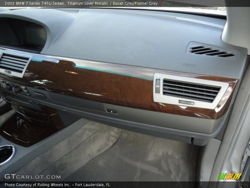 Titanium Silver Metallic / Basalt Grey/Flannel Grey 2003 BMW 7 Series 745Li Sedan