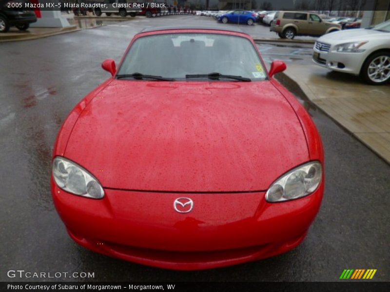 Classic Red / Black 2005 Mazda MX-5 Miata Roadster