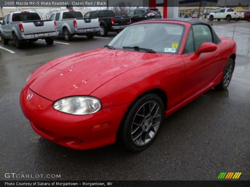 Classic Red / Black 2005 Mazda MX-5 Miata Roadster