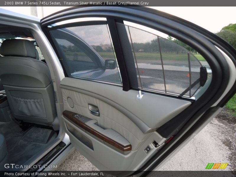 Titanium Silver Metallic / Basalt Grey/Flannel Grey 2003 BMW 7 Series 745Li Sedan