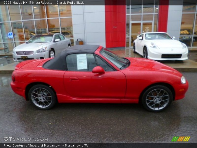 Classic Red / Black 2005 Mazda MX-5 Miata Roadster