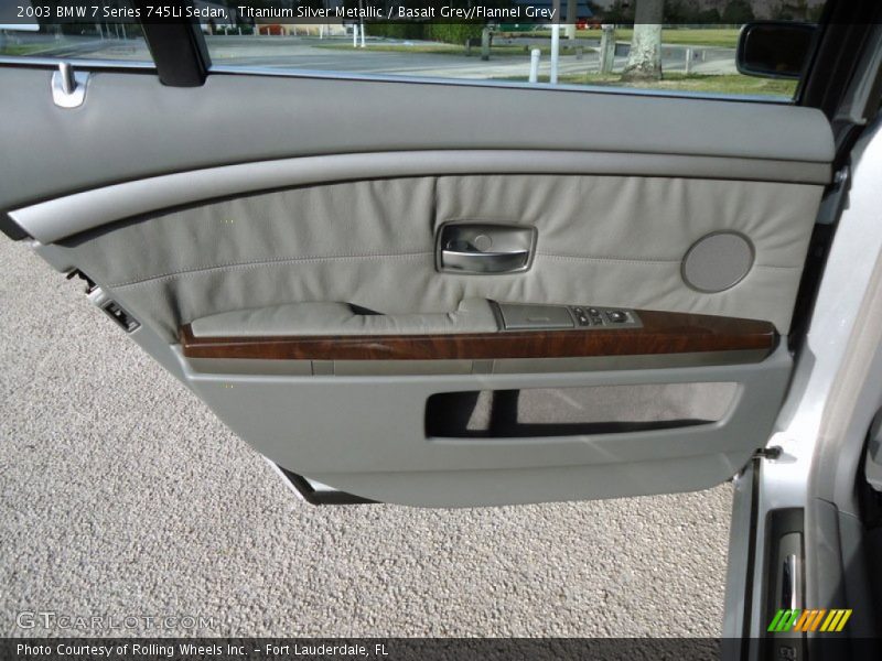 Titanium Silver Metallic / Basalt Grey/Flannel Grey 2003 BMW 7 Series 745Li Sedan