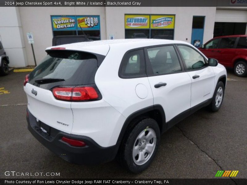 Bright White / Iceland - Black/Iceland Gray 2014 Jeep Cherokee Sport 4x4