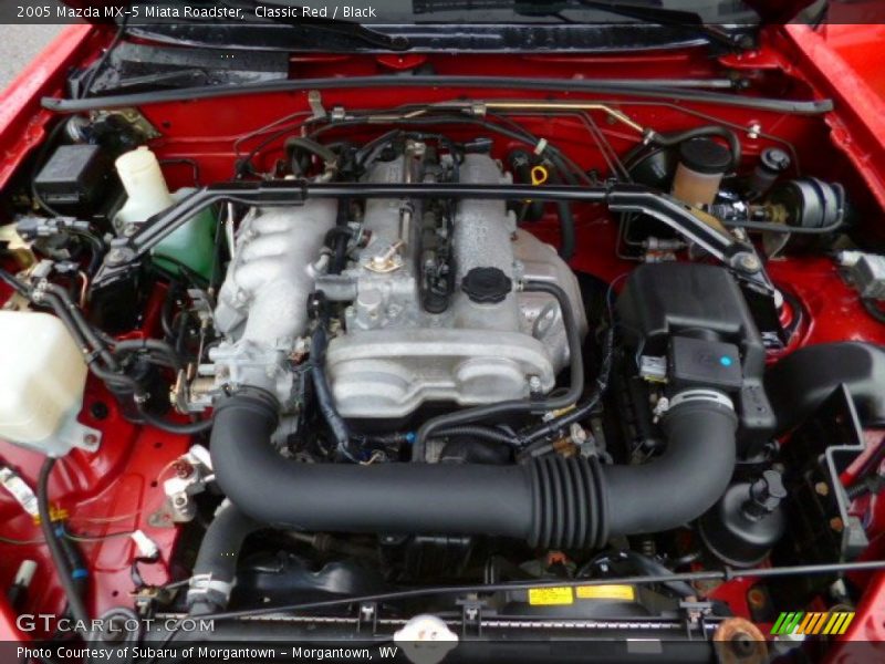 Classic Red / Black 2005 Mazda MX-5 Miata Roadster