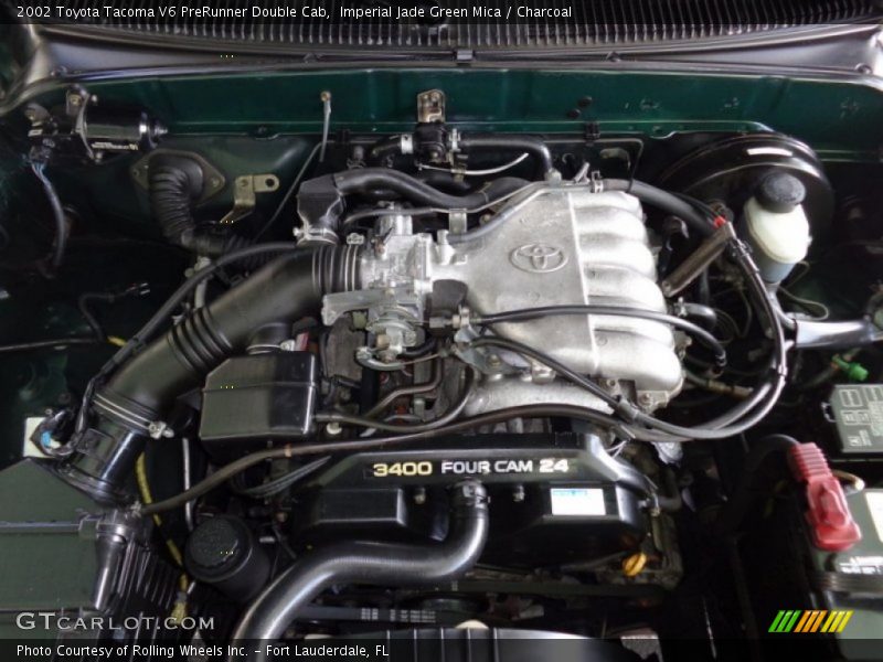Imperial Jade Green Mica / Charcoal 2002 Toyota Tacoma V6 PreRunner Double Cab