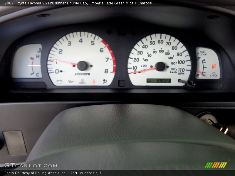 Imperial Jade Green Mica / Charcoal 2002 Toyota Tacoma V6 PreRunner Double Cab