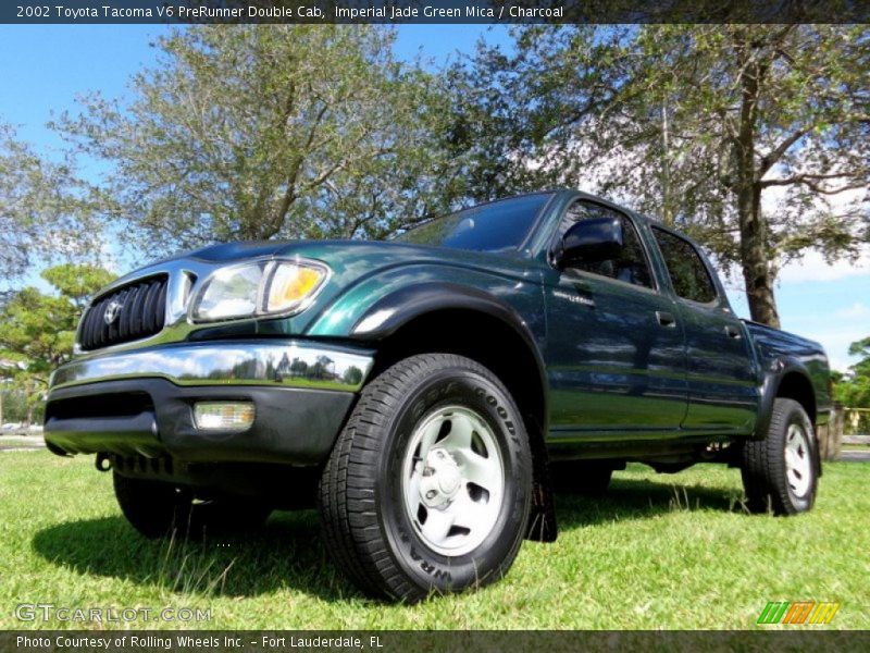 Imperial Jade Green Mica / Charcoal 2002 Toyota Tacoma V6 PreRunner Double Cab
