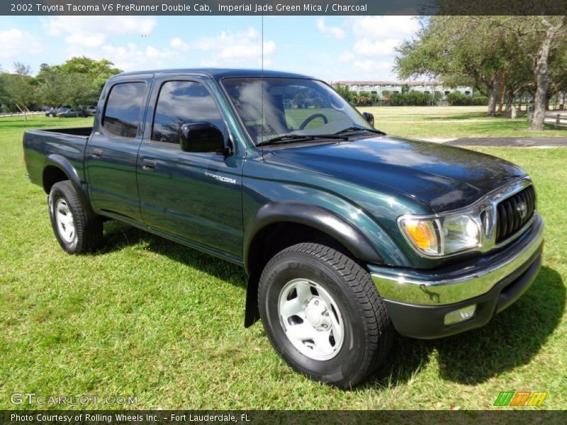 Imperial Jade Green Mica / Charcoal 2002 Toyota Tacoma V6 PreRunner Double Cab