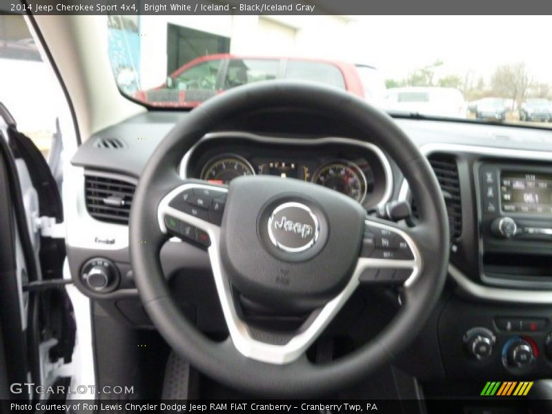 Bright White / Iceland - Black/Iceland Gray 2014 Jeep Cherokee Sport 4x4