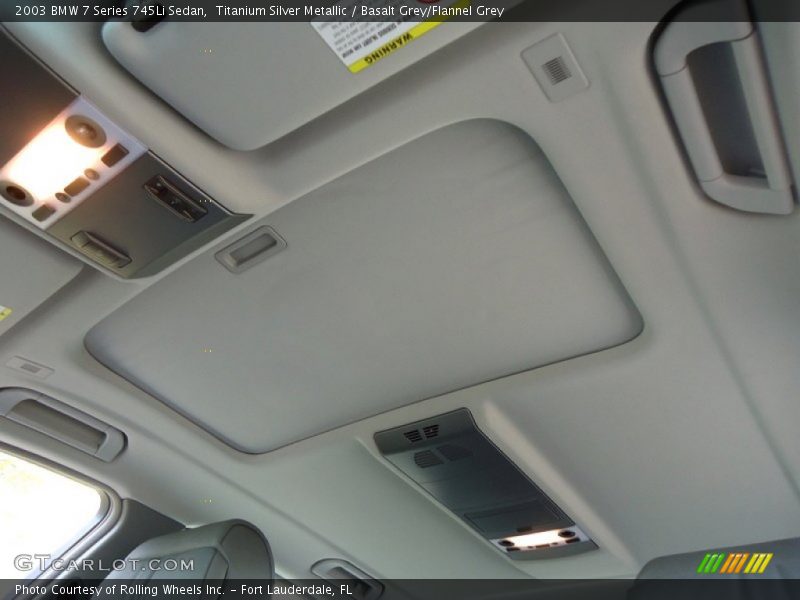 Titanium Silver Metallic / Basalt Grey/Flannel Grey 2003 BMW 7 Series 745Li Sedan