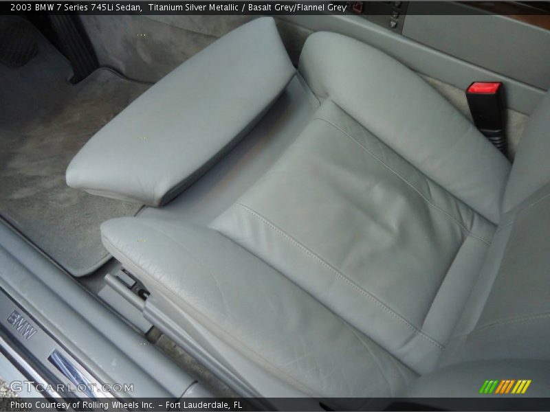 Titanium Silver Metallic / Basalt Grey/Flannel Grey 2003 BMW 7 Series 745Li Sedan