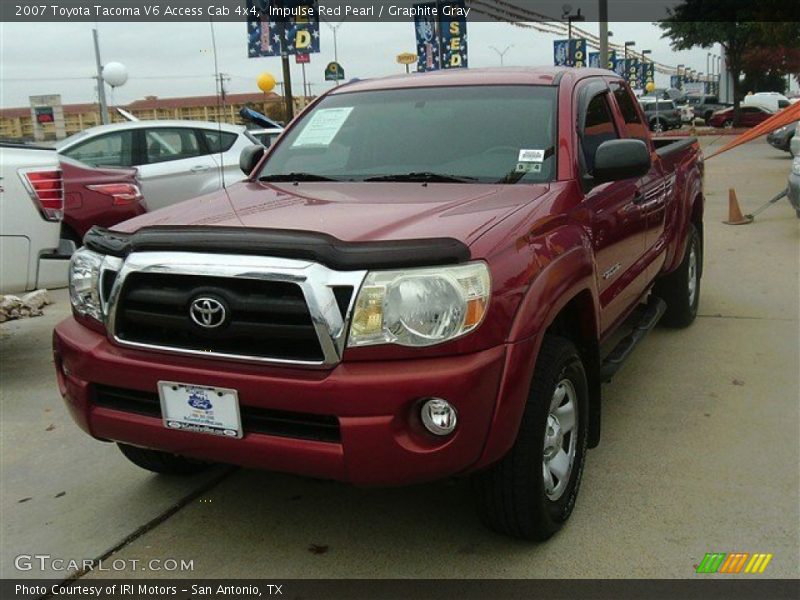 Impulse Red Pearl / Graphite Gray 2007 Toyota Tacoma V6 Access Cab 4x4