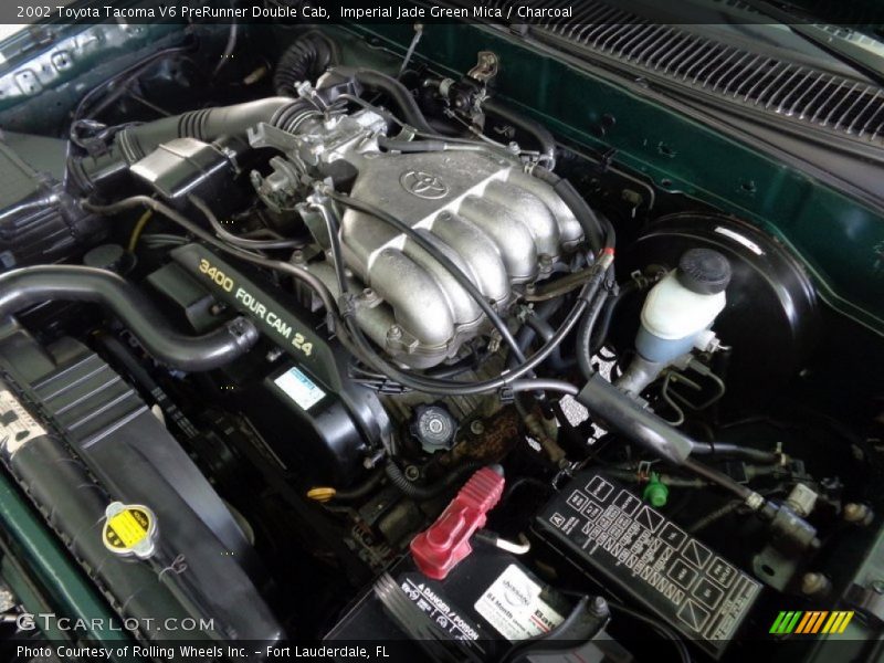 Imperial Jade Green Mica / Charcoal 2002 Toyota Tacoma V6 PreRunner Double Cab
