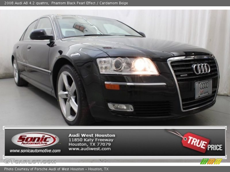 Phantom Black Pearl Effect / Cardamom Beige 2008 Audi A8 4.2 quattro