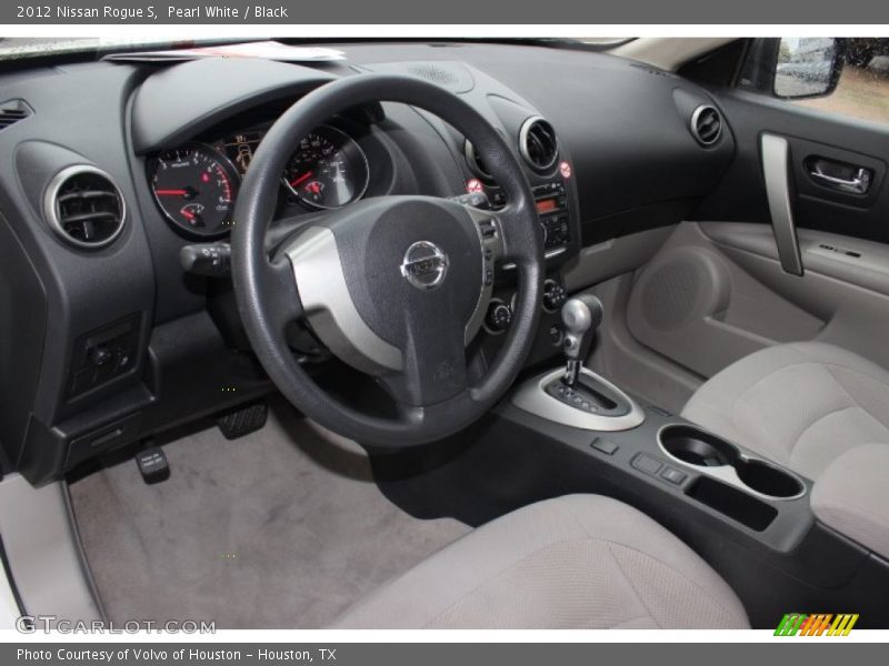 Pearl White / Black 2012 Nissan Rogue S
