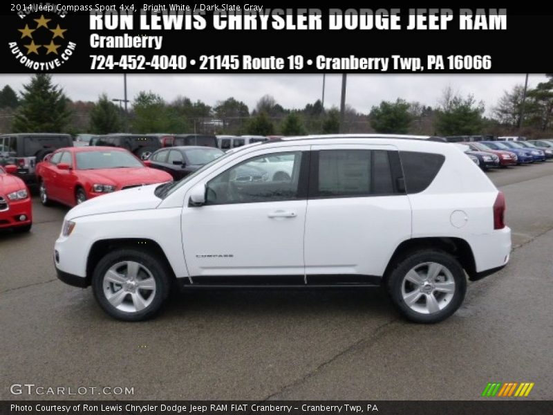 Bright White / Dark Slate Gray 2014 Jeep Compass Sport 4x4