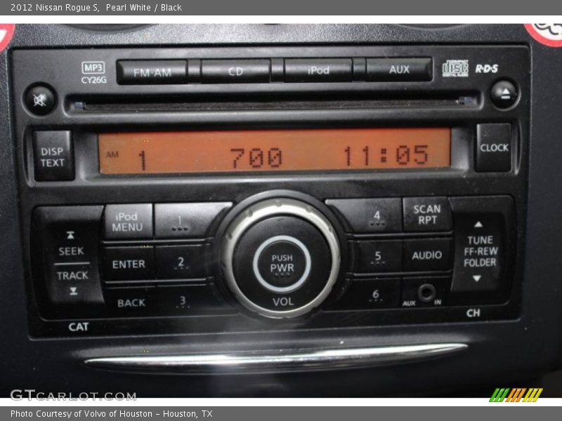 Pearl White / Black 2012 Nissan Rogue S
