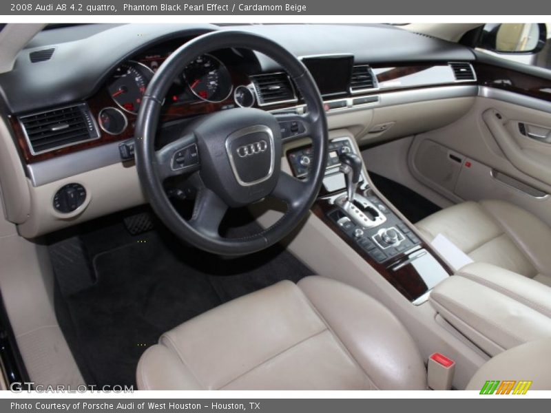 Phantom Black Pearl Effect / Cardamom Beige 2008 Audi A8 4.2 quattro