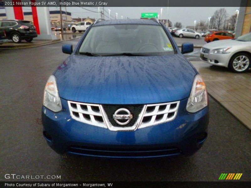 Indigo Blue Metallic / Gray 2011 Nissan Rogue SV AWD