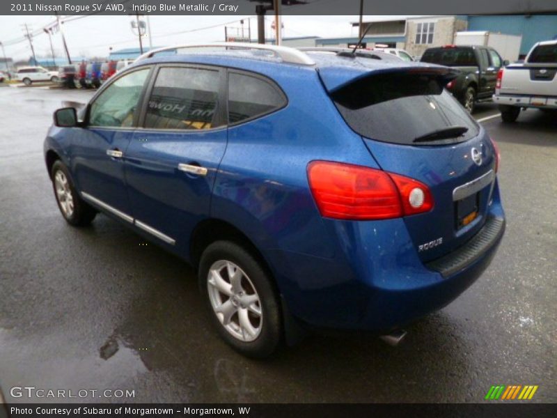 Indigo Blue Metallic / Gray 2011 Nissan Rogue SV AWD