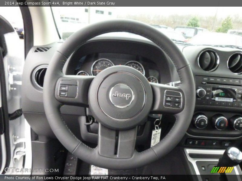 Bright White / Dark Slate Gray 2014 Jeep Compass Sport 4x4
