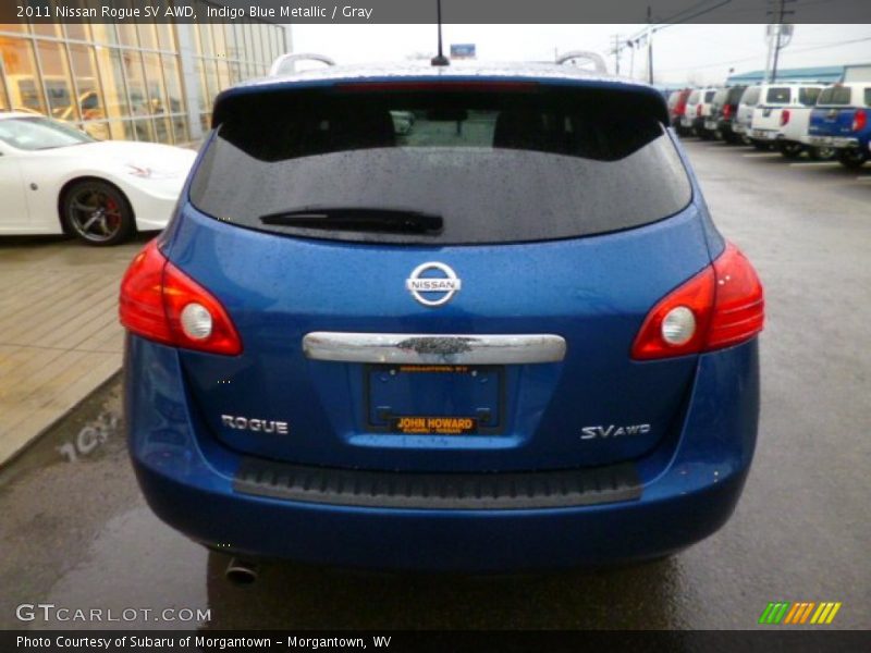 Indigo Blue Metallic / Gray 2011 Nissan Rogue SV AWD
