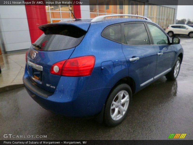 Indigo Blue Metallic / Gray 2011 Nissan Rogue SV AWD