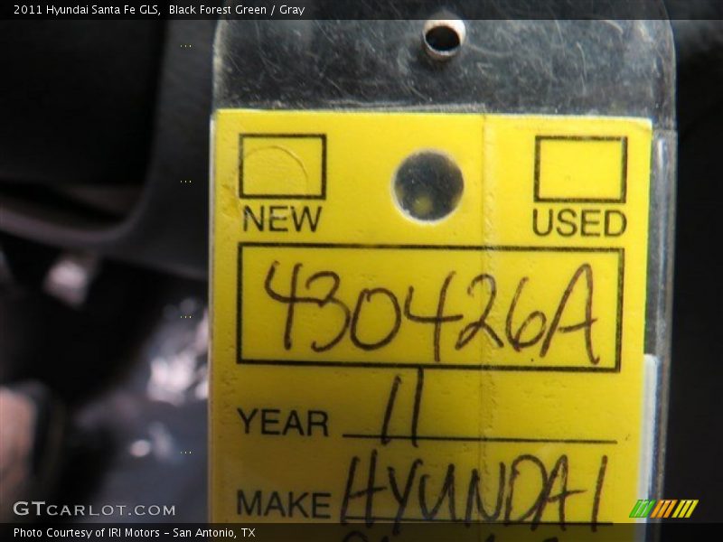 Black Forest Green / Gray 2011 Hyundai Santa Fe GLS