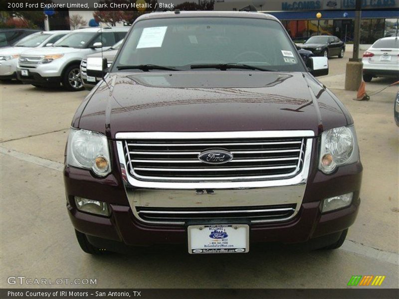 Dark Cherry Metallic / Black 2008 Ford Explorer Limited